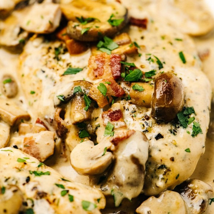 Bacon & Mushroom Smothered Chicken (August 8th/10th pickup)