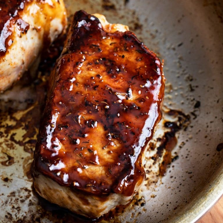Bourbon Glazed Pork Chops (March 14th/16th Pickup)