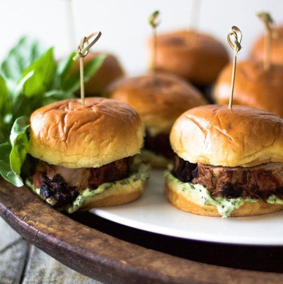 Pork Tenderloin Sliders w/ Basil Aioli (June 13th/15th pickup)
