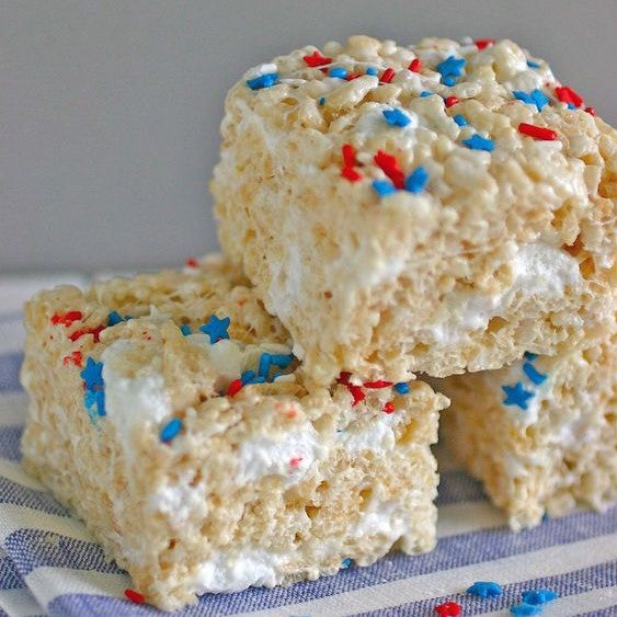 Red, White & Blue Deep Dish Rice Krispie Treat Bars (July 2nd Pickup)
